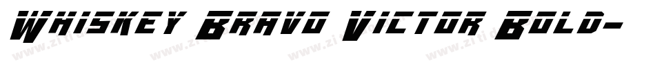 Whiskey Bravo Victor Bold字体转换